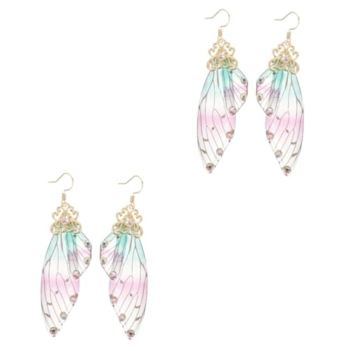 OATIPHO 2 Paar Ohrringe Sterling Ohrhänger Ohrschmuck Creolen für Mädchen graceling gracy kalanchoe earring Party Ohrstecker Ohr baumeln frauen schmuck frisch Anhänger Ohrhaken S925 Epoxid von OATIPHO