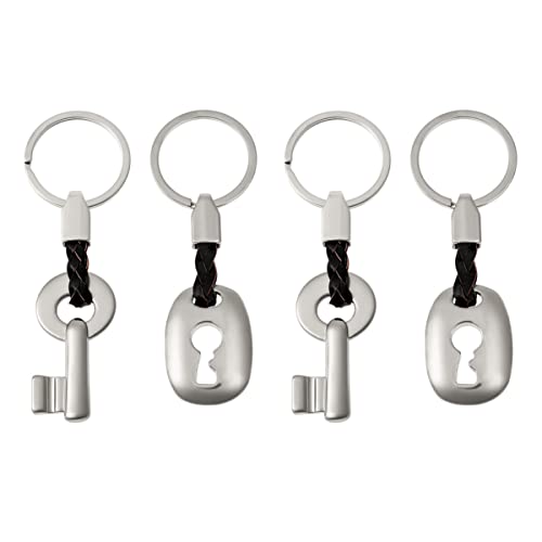 OATIPHO 2paare Langlebige Leder-schlüsselanhänger Einzigartige Schlüsselringe Für Romantisches Design Teiliges von OATIPHO