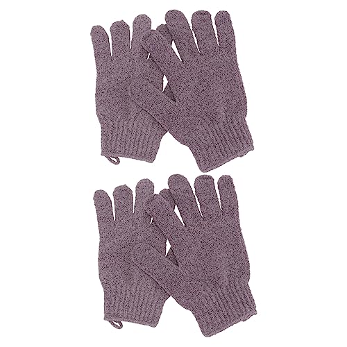 OATIPHO 2 Paar Peeling für Finger Badewäschehandschuhe für Männer Reinigen und Massieren Haut Stretch Design Passend für Hände von OATIPHO