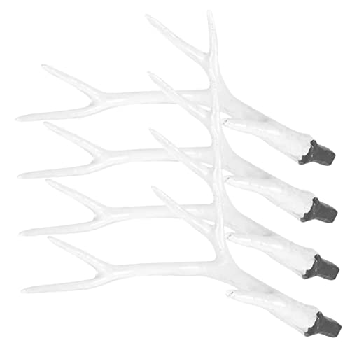 OATIPHO 2 Paare DIY Hirschgeweih Haarreif Weihnachtliche Flauschige Rentiergeweihe für Bastelprojekte Kopfschmuck Dekoration für Festliche Partys und Fotosessions von OATIPHO