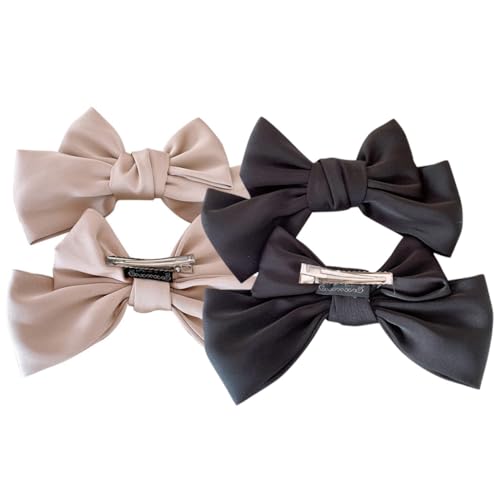 OATIPHO 2 Paare Haarschleifen Haarspangen für Mädchen Bunte Bows mit Modischem Design für Geeignet für Kurzes und Langes Haar als Haarschmuck von OATIPHO