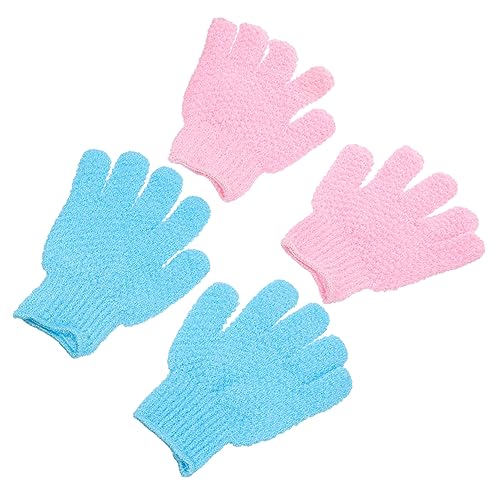 OATIPHO 2 Paare Peelinghandschuhe für Körper Exfolierende Badetücher zur Entfernung Abgestorbener Haut für Nacken Schultern Füße und Mehr von OATIPHO