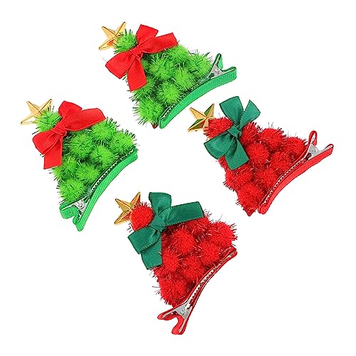 OATIPHO 2 Paare Weihnachts Haarspangen Weihnachtsbaum Haarklammern Festlich Haarschmuck für Damen Accessoires von OATIPHO