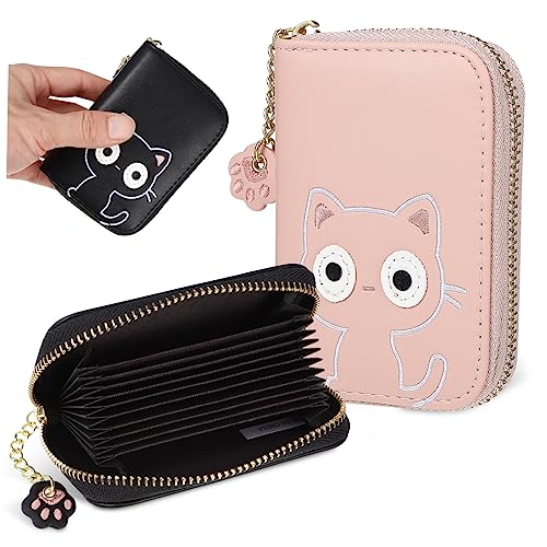 OATIPHO 2stücke Kleine Geldbörsen Katzen-Portemonnaies Mit Reißverschluss Kartenetuis Aus Pu- Für Damen Und Mädchen von OATIPHO