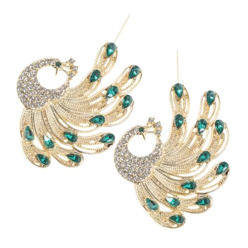 OATIPHO 2 STÜCK Peacock Brosche für Damen Funkelnde Vogel Anstecknadel Eleganter Kleidungsschmuck für Kleider und Pullover Broschen Accessoires von OATIPHO