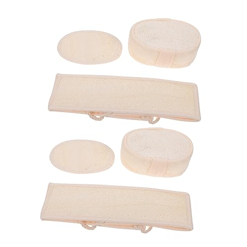 OATIPHO 2 Sätze Loofah Duschhandtuch Teiliges Exfolierendes Badehandtuch für Körperpflege Rückenschrubber und Sanfte Hautreinigung Beige für Erfrischende von OATIPHO