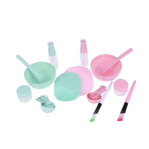 OATIPHO 2 Satz Teiliges DIY set aus Silikon mit Schüssel Pinsel Spatel und Messlöffel Wiederverwendbar Leicht Tragbar Geeignet für Frauen zur Einfachen Hautpflege und Zufällige Farbe von OATIPHO