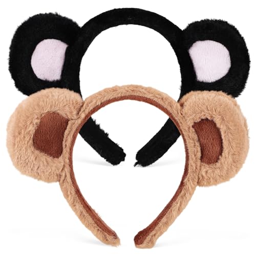 OATIPHO 2stücke Bärenohren Stirnband Aus Plüsch Tierohren Haarreifen Für Erwachsene Und Cosplay Stirnband Party Accessoire Gesichtswasch Bequemer Und Sanfter von OATIPHO