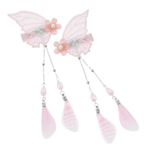 OATIPHO 2 Stück Schmetterlings Haarspangen Niedliche Quasten Haar Clips Langlebiges Haaraccessoire für Mädchen Sicher und Robust für Besondere Anlässe OATIPHO 2 Stück Schmetterlings Haarspangen Niedliche Quasten Haar Clips Langlebiges Haaraccessoire für Mädchen Sicher und Robust für Besondere Anlässe von OATIPHO