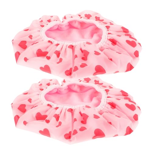 OATIPHO 2stücke Pack Wasserdichte Duschhaube Doppellagige Badehaube Mit Gummiband Für Langes Haar Haarhaube Badekopfbedeckung Duschzubehör Für Frauen Und Mädchen von OATIPHO