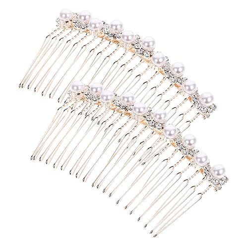 OATIPHO 2 Stück Eleganter Haarkamm mit Perlen und Strass Teiliges aus Legiertem Hochwertiger Brautschmuck für Hochzeit Festliche Anlässe und Brautfrisuren Widerstandsfähig gegen von OATIPHO