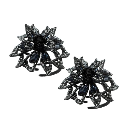 OATIPHO 2 Stück Glitzer Haarspangen für Damen Stilvolle Blüten Haarclips aus Strapazierfähigem Material für Verschiedene Haartypen und Anlässe Wie Hochzeiten und Partys von OATIPHO