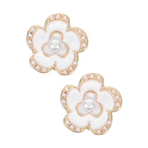 OATIPHO 2 Stück Goldene Blumen Manschettenknöpfe Langlebige Legierung Dekorative Ärmelknopf abdeckungen für Damen Elegantes Design für Hemden Festliche Anlässe und Hochzeitsschmuck von OATIPHO