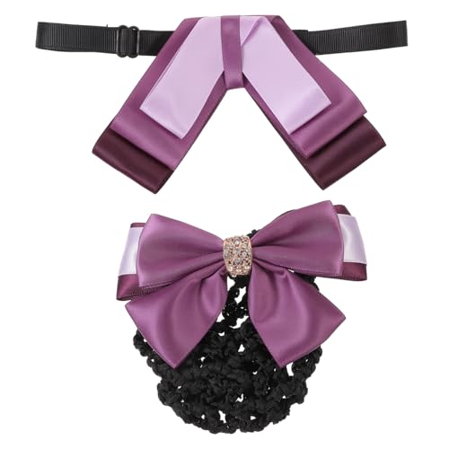 OATIPHO 2 Stück Haar Dutt Haarnetz und Krawatten Set für Damen für Flugbegleiterinnen und Berufliche Outfits Leicht und Praktisch für Täglichen Gebrauch von OATIPHO