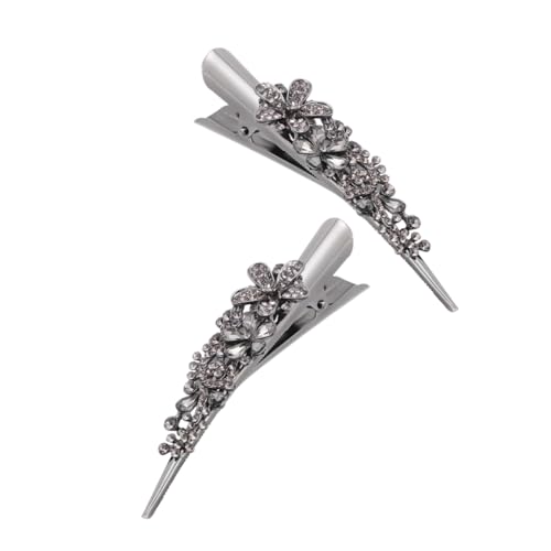 OATIPHO 2 Stück Haarschmuck Mit Blumendesign Damen Haarspangen Entenschnabel Clips Haarspange Haarstyling Clips Haarschmuck Für Mädchen Make Up Haarspangen Haarnadel Strass von OATIPHO