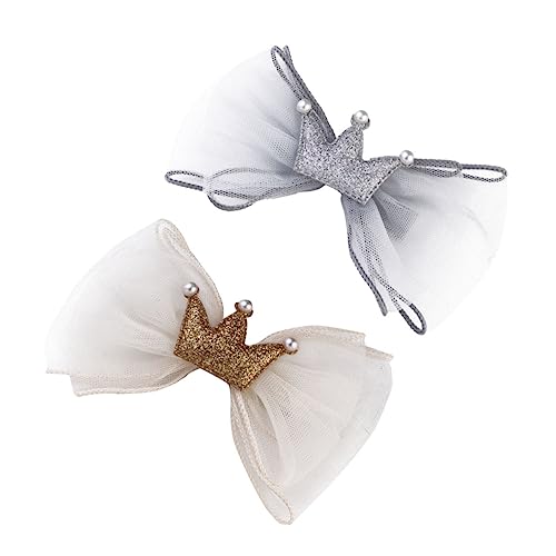 OATIPHO 2 Stück Haarspangen für Netzhaarnadeln mit Perlenkrone Beige und Haaraccessoire für Mädchen für Partys und Alltag von OATIPHO