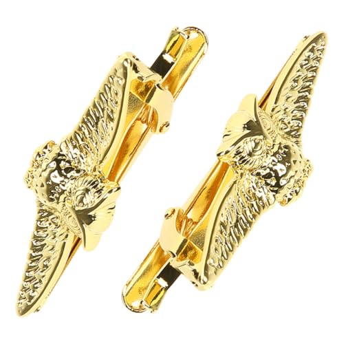 OATIPHO 2 Stück Herren Krawattenklammer Goldfarbene Krawattennadel aus Langlebiger Zinklegierung mit Eulenmotiv für Business Hochzeit und Formelle Anlässe Stilvolles Herrenaccessoire von OATIPHO