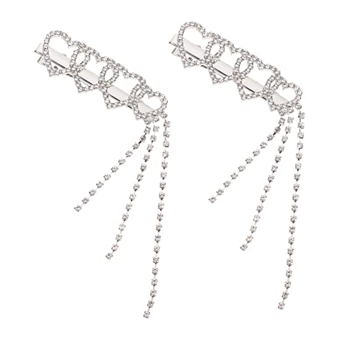 OATIPHO 2 Stück Herz Haarklammern mit Strass Haarclips für Damen für Besondere Anlässe Geburtstagsgeschenke Stilvolles Haaraccessoire von OATIPHO
