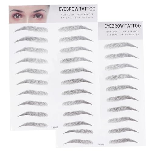 OATIPHO 2 Stück Imitation Augenbrauen Aufkleber Wasserdichte Transfer Sticker für Natürliche Augenbrauen für Männer und Einfach Anzuwenden und Langlebig von OATIPHO