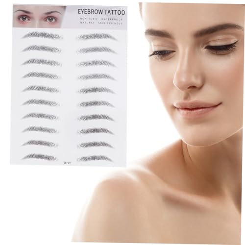 OATIPHO 2 Stück Imitations augenbrauen Aufkleber Haarähnlich Einfache Anwendung Temporär Natürliches Aussehen für Frauen und Männer Geeignet bei Dünnen und Spärlichen Brauen von OATIPHO