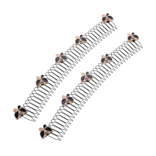 OATIPHO 2stücke Dekorativer Kamm Mit Fixierkamm-clips Haarspangen Mädchen Haarschmuck Unsichtbarer Haarkamm-clip Haarspange Für Frauen Multifunktionales Haarstyling Zuhause Und von OATIPHO