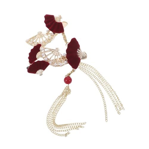 OATIPHO 2 Stück Kleine Dekorative Haarklammern mit Flockierten Perlen und Quasten Sicherer für Dünnes Haar Vielseitig für Kurze und Lange Frisuren Leichter Haarschmuck für Damen von OATIPHO