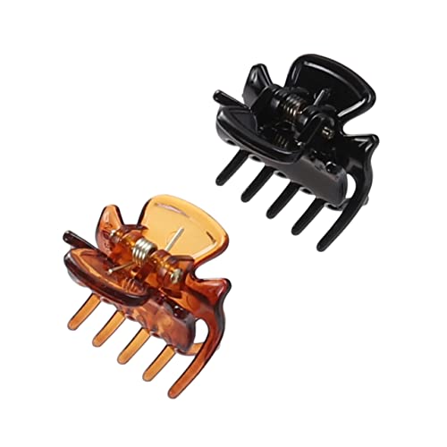 OATIPHO 2 Stück Kleine Haarklammern Octopus Clips aus Kunststoff Haarzubehör für und Mädchen Helles Schwarz Helles Braun für Frisuren Haarbeschädigung von OATIPHO