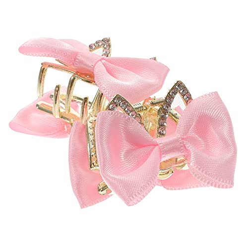 OATIPHO 2 Stück Kleine Haarklammern mit Schleifenmotiv Mini Haarspangen für Dünnes Haar Haarklammern zum Fixieren und Styling Geeignet für Mädchen und Damen Alltag und Party von OATIPHO