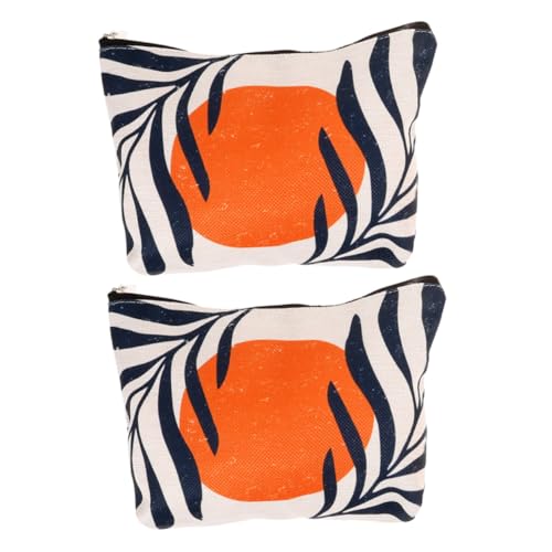 OATIPHO 2 Stück Kosmetiktasche für Damen wasserdichte Make Up mit Fächern für Toilettenartikel und Reisebedarf Geometrisches Design für Unterwegs von OATIPHO