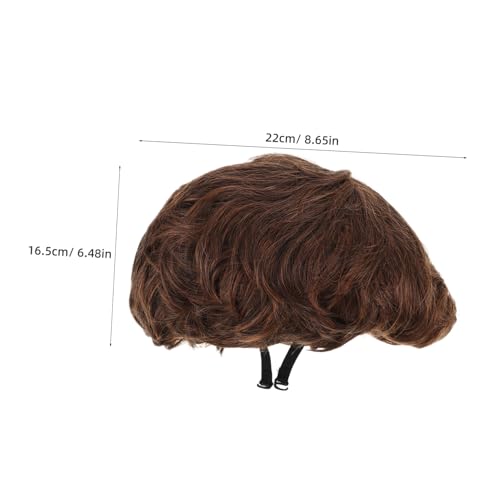 OATIPHO 2 Stück Kurze Braune Herrenperücke aus Stabilem Synthetischem Fasermaterial Natürlich Wirkendes Design Leicht und Angenehm für Business Partys und Alltag Schnelle Stylings für von OATIPHO