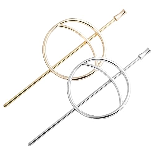 OATIPHO 2 Stück Metall Haarnadeln für Haarknoten Haarspangen für Damen Gold und Silber für Hochzeiten Partys und Alltag für Lange Lockige oder Glatte Haare von OATIPHO
