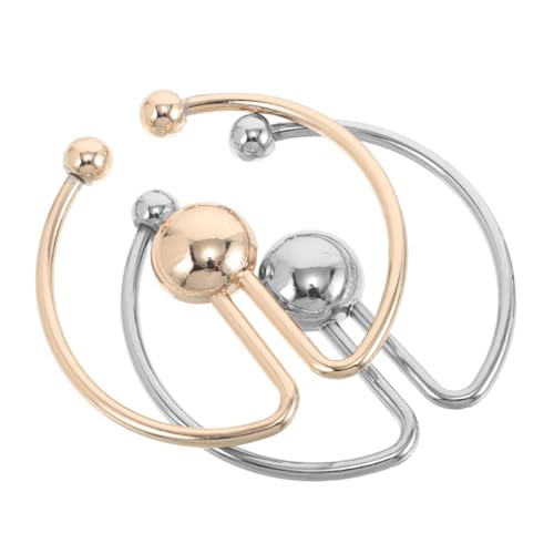 OATIPHO 2 Stück Metallische Rundclips für Schals und T Shirts Abnehmbare Kleidungsringe für Damen Dekorative Clips zur Vermeidung von Rutschern für Schals Kleider und Hemden von OATIPHO