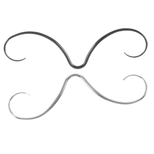 OATIPHO 2 Stück Mustache Septum Ring Nasenring aus Edelstahl Schnurrbart Piercing Schmuck für Damen und Herren Langlebig Modisch Komfortabel von OATIPHO