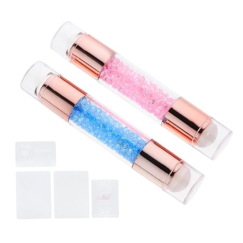 OATIPHO 2 Stück Nagelkunst Stempel Dual Köpfige Maniküre Stempelsiegel Für Selbstgemacht Nageldesign Silikon Nagelstempel Für Salon Und Zuhause Einfach Zu Bedienen Für Anfänger Und von OATIPHO