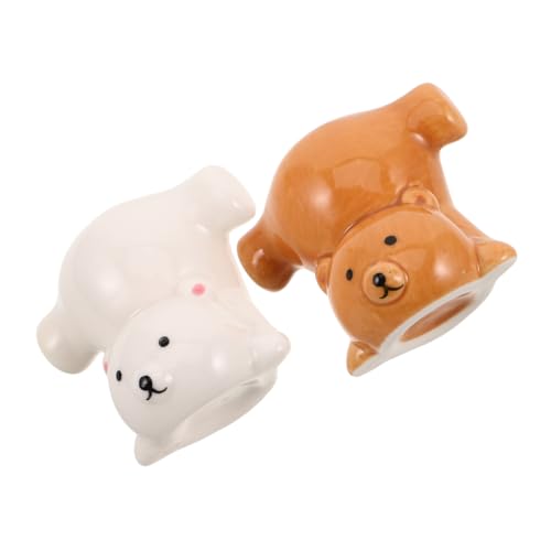 OATIPHO 2 Stück Niedlicher Zahnbürstenhalter Integriertem Ablaufsystem Multifunktional für Zahnbürste Zahnpasta und Zahnstocher Kleiner Organizer für Badezimmer und Kinderzimmer von OATIPHO