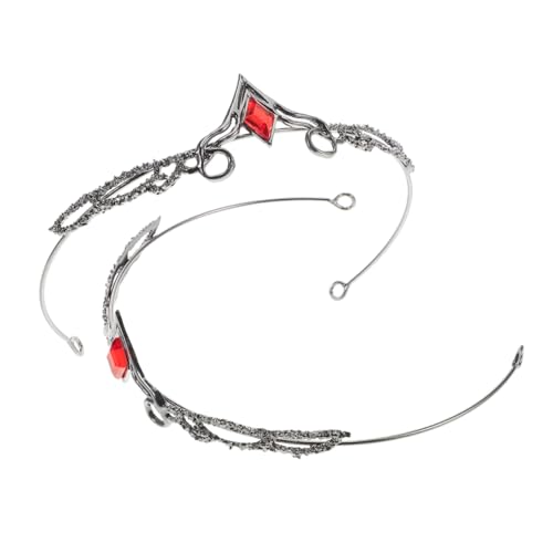 OATIPHO 2stücke Dunkelrot Vintage Tiara Krone Stirnband Fee Hochzeit Barock Tiaras Accessoire Für Feiern Und Reisen Mit Verstellbarer von OATIPHO
