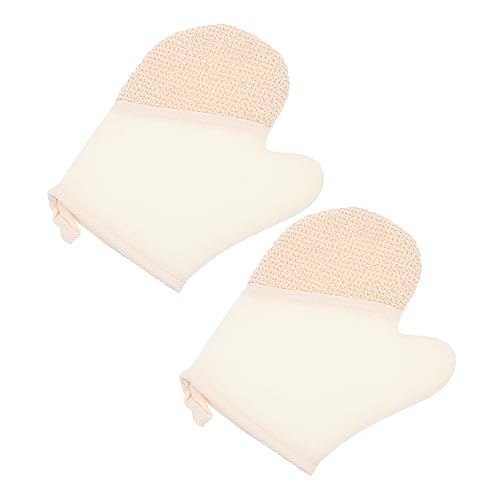 OATIPHO 2 Stück Peeling Handschuhe für Körperpflege Praktische Exfoliating Bad Handschuhe für Effektive und Massage Geeignet für Männer und Wiederverwendbar und Langlebig von OATIPHO
