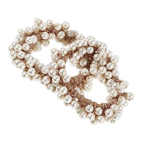 OATIPHO 2 Stück Perlen Haargummis Handgefertigte Haarschmuck Ringe Haarbänder für Damen Geeignet für Partys und Alltagslook Hochwertige Haarschmuck DIY Accessoires von OATIPHO