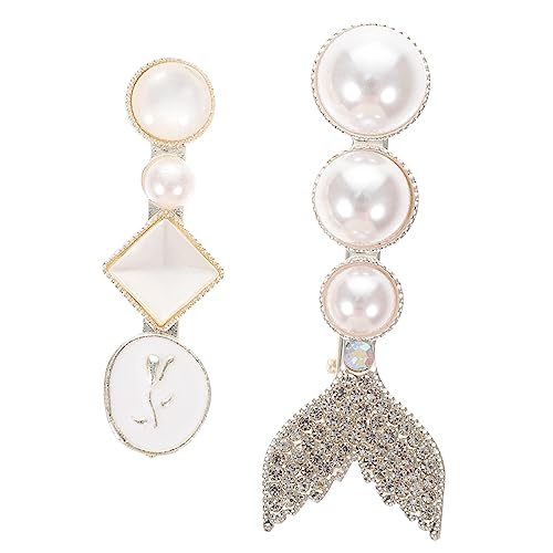 OATIPHO 2 Stück Perlen Haarspangen Für Hochzeiten Glitzernde Nadeln Kleine Clips Für Feines Haar Perlen Haarspangen Brautschmuck Elegante Mädchen Haar Accessoires Süße von OATIPHO
