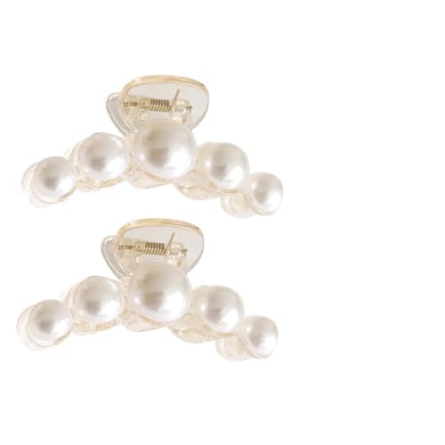 OATIPHO 2 Stück Perlen Haarspangen für Damen Stilvolle Haarklammern Mittlere für Alltag Reisen und Besondere Anlässe Langlebig und Bequem Anwendung von OATIPHO