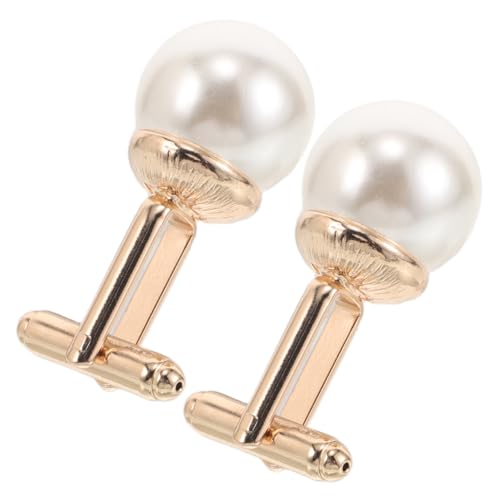 OATIPHO 2 Stück Perlen Manschettenknöpfe für Herren Cufflinks für Business Hochzeit und Formelle Anlässe Langlebigem und Vielseitig von OATIPHO