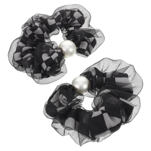 OATIPHO 2stücke Große Netz-haargummis Kariert Haarbänder Für Frauen Und Mädchen Komfortabel Und Vielseitig Einsetzbar Für Jeden Anlass von OATIPHO