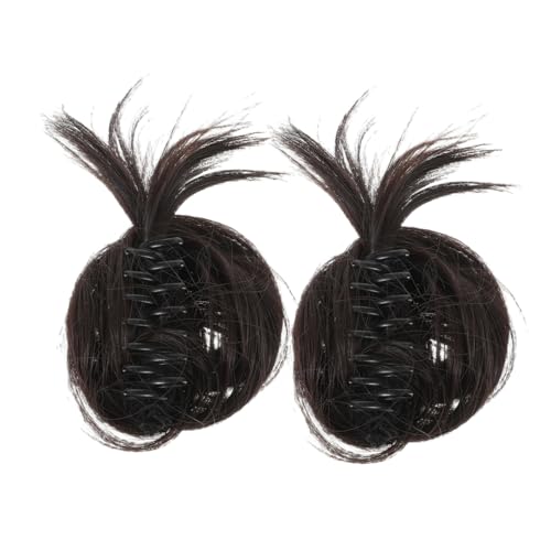 OATIPHO 2stücke Haarknoten Mit Klammer Für Dünnes Haar Haarteile Für Unordentliche Dutts Für Frauen Dutt-haarteile Lockiger Dutt Haarknoten Falscher Dutt Für Frauen von OATIPHO