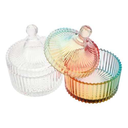 OATIPHO 2stücke Aufbewahrungsbox Aus Glas Für Puderquaste Reiseetui Leerer Behälter Kosmetik Organizer Schmuckhalter Aufbewahrungsbehälter Für Körperpuder Reisepuderbox von OATIPHO