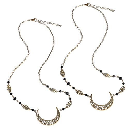 OATIPHO 2 Stück Retro Kopfketten mit Mondanhänger Eleganter Haarschmuck für und Mädchen Böhmisches Kopfschmuck Zubehör für Hochzeiten und Besondere Anlässe von OATIPHO