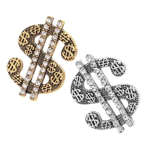 OATIPHO 2 Stück Rhinestone Dollarzeichen Anstecker für Männer Accessoires für Anzüge Hemden Hüte und Partys OATIPHO 2 Stück Rhinestone Dollarzeichen Anstecker für Männer Accessoires für Anzüge Hemden Hüte und Partys von OATIPHO