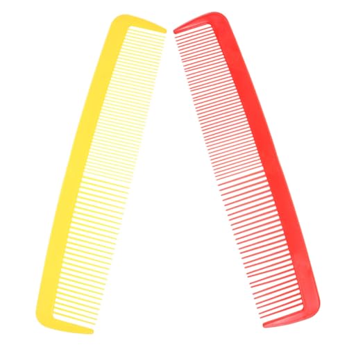 OATIPHO 2 Stück Riesiger Kamm Streich Accessoire Lustige Haarbürste für Halloween Karneval für Cosplay und Comedy Performances Rot Gelb von OATIPHO