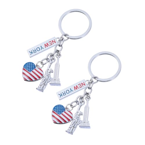 OATIPHO 2stücke Us Schlüsselanhänger Mit Patriotischem Design Schlüsselring Mit Stern Und Streifen Flagge Souvenir Für Unabhängigkeitstag Und Partys von OATIPHO
