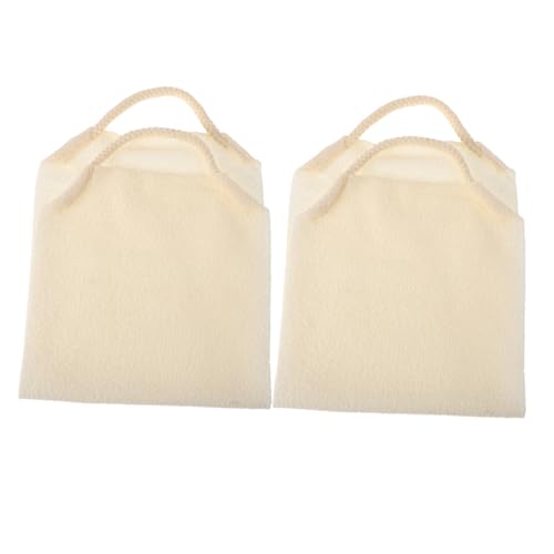 OATIPHO 2 Stück Schrubben Peeling-Handtuch für die Dusche Peeling-Rückenwäscher Körperwaschlappen Dusche Luffa Duschschrubber Handtuch Schrubber Duschzubehör für Damen Polyester Beige von OATIPHO