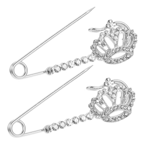 OATIPHO 2 Stück Set Broschen Sicherheitsnadeln für Damen Vielseitiger Anstecker für Cardigan Pullover Hut Schmucknadeln für Kleidung und Schulterband Zuverlässiger Schutz vor Malfunktionen von OATIPHO